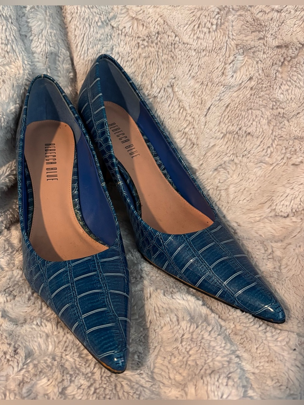 Rebecca Blue High Heel Shoes - Size 8